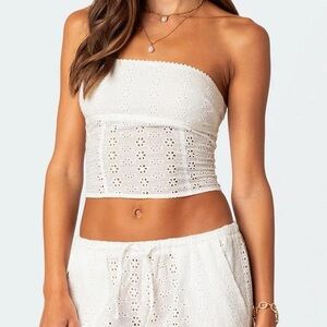 Edikted floral white tube top